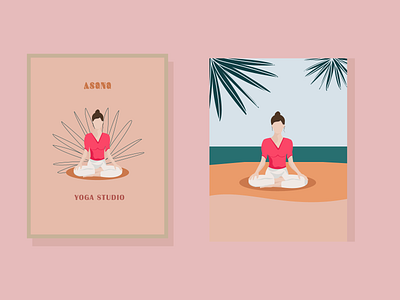 yoga poster design graphic design healthy diet illustration vector