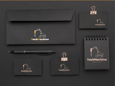 Construction company for equipment rental, logo branding