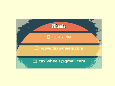 retro taxi business card car card design graphic design illustration logo retro taxi vector