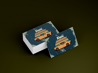 retro taxi business card