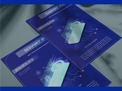 new technology flyer blue illustration flyer graphic design illustration new technology poster smartphones vector