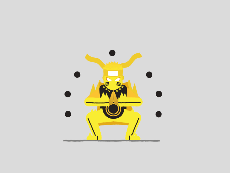 Naruto aftereffects amarillo animation chacra flat illustration kyuubi motion naruto ninja yellow
