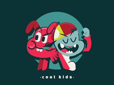 Cool Kids cat darwin fish gumball illustration illustrator vector