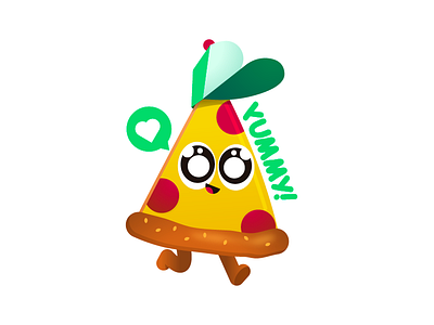 Little slice design illustation illustrator kids pizza pizzalove slice stickermule