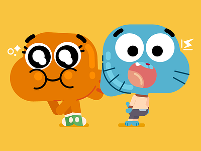 Gumball and Darwin by Den Talalá on Dribbble