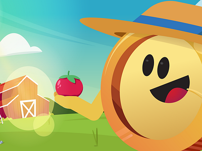 Harvest Day 🌿🌿 bitcoin crypyo design illustration illustrator mascot mbitcasino