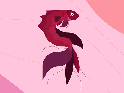 Chili 🐟🌶 characterdesign design fish flat illustration illustrator sea sea creature