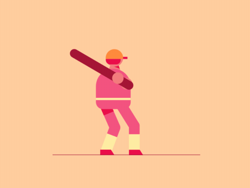 Homerun! afteeffects aftereffects animation characterdesign design flat illustration illustrator motion motiongraphics