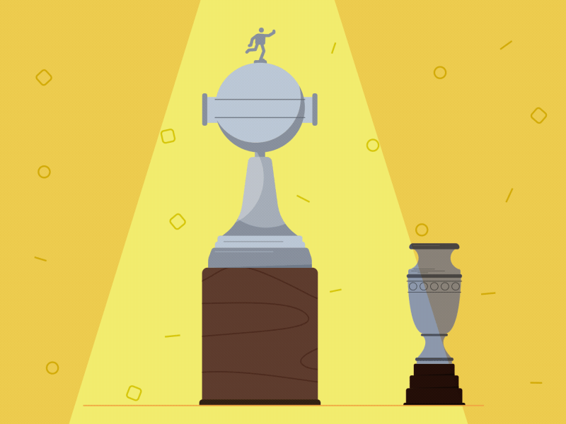 Copa libertadores trophy flat icon cartoon style Vector Image