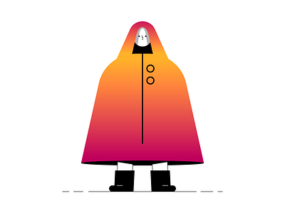 No sabia que llovia tanto... characterdesign flat gradient illustration illustrator vector