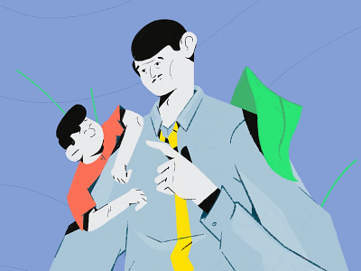 father's love characterdesign design flat illustration ipad procreate