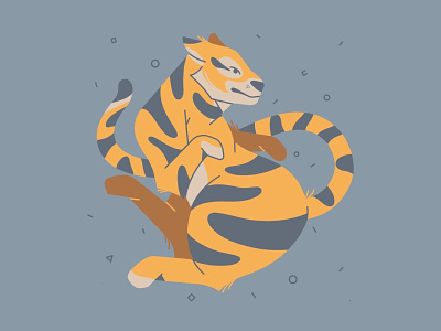 Tiger animal animal art animation art character characterdesign design draw flat illustration illustrator procreate tiger vector