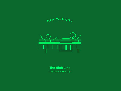 The High Line gotham high line iconography new york nyc vector