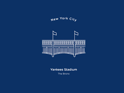 Yankees Stadium baseball icon iconography line mlb new york stadium vector yankees