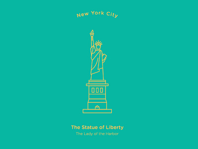The Statue of Liberty icon iconography new york nyc statue of liberty vector