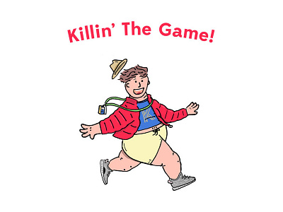Killin' The Game! character chubby fedora illustration pleasantly plump skipping yeezys