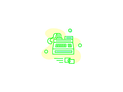 Cash Register Icon buying check out icon iconography illustration illustrator neon ogilvy register vector