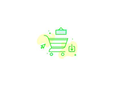 Shopping Cart Icon buying icon iconography illustration illustrator neon ogilvy shopping shopping cart vector
