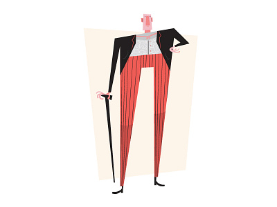 Mr. Fancy Pants character fancy geometric illustration vector