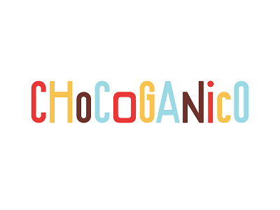 Chocoganico Colors bright color lettering logo logotype mexico