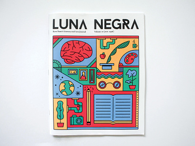 Luna Negra Cover colors editorial illustration magazine vector zine