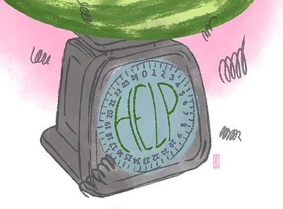 Record Breaking Watermelon foodie fruit humor illustration spot illustration walshwork