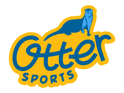 Otter Sports Logo branding graphic design logo sports typography vector
