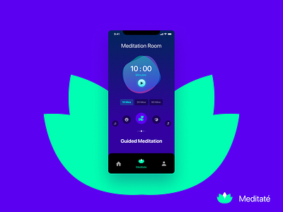 Meditate - A simple meditation app 8pointgrid calm grid headspace ios meditation minimal peaceful psychology ui ui ux user experience design user interface design ux