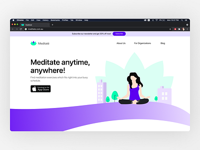 Meditate - Update to Previous Shot illustration ui ui ux user experience design user interface design ux visualdesign