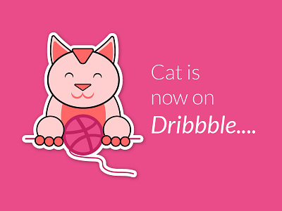 Shot #1 : Debut Shot cat debut hidribbble meow sticker