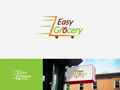Easy Grocery Logo Design branding graphic design grocery log logo