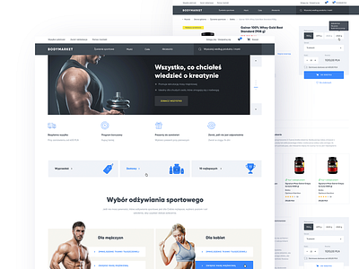 Bodymarket bodybuilding card e commerce gym store design ui ux web