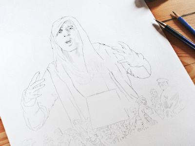 Oracymusic 001 bic cover hip hop music oracy rap rough singer sketch watercolor woman