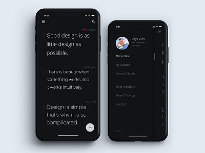 Epic Quote App epic iphonex iphonexs minimal mobileapp quote uidesign uiux