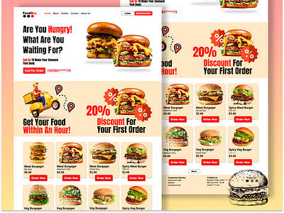 Food Ordering Landing Page UI design