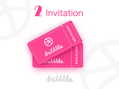 2 Dribbble Invitation