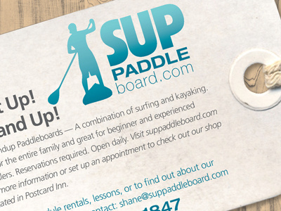 SUP Paddleboard Coupon 1 illustration paddleboard paper texture typography wood