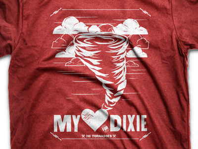 Tornado Relief T Shirt heart illustration t shirt texture tornado typography vector woodblock