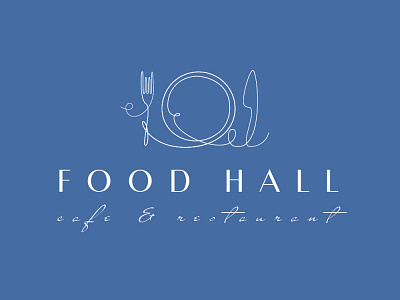 Food hall. branding caffe design graphic design logo logocaffe restorant vector