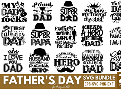 Father's Day SVG Bundle design fathers day fathers day svg bundle graphic design illustration logo svg svg bundle svg design t shirt typography vector