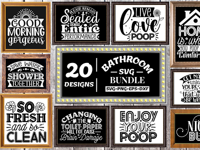 "Bathroom SVG Bundle"