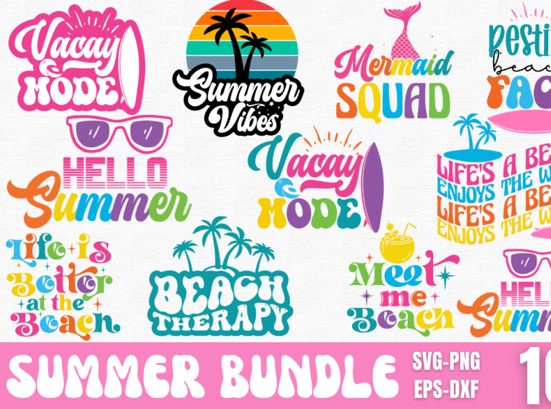 Summer SVG Bundle by Designistic on Dribbble