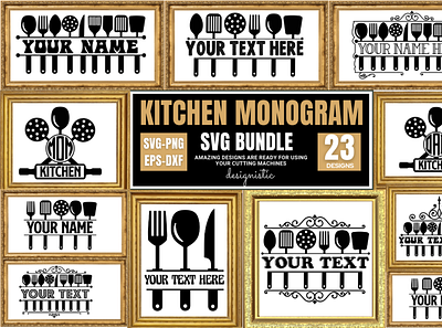 Kitchen Monogram Bundle graphic design