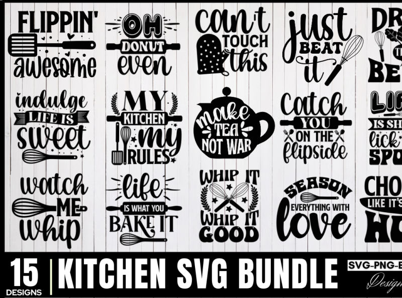 Kitchen SVG Bundle by Designistic on Dribbble