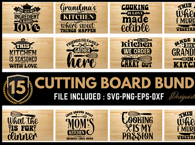 Cutting Board SVG Bundle graphic design