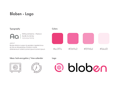 Logo Bloben adobe illustrator adobe xd calendar creativity design encryption graphic identity logo minimal modern time ui visual webdesign
