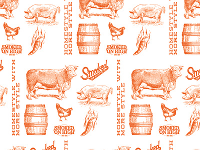 Smoked On High BBQ Branding + Menu Design