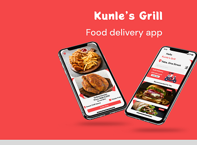 Kunle's Grill Food delivery App branding ui