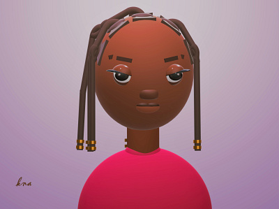 Taffy 3d 3d art 3d character design animation black girl blender blender 3d character design characters cute design digital art girl graphic design hair illustration motion graphics pink render