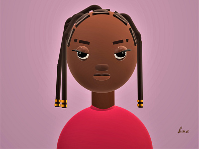 Taffy 3d 3d art 3d character design animation black girl blender blender 3d cgi character design cute design digital art digital artist female graphic design illustration motion graphics pink purple render